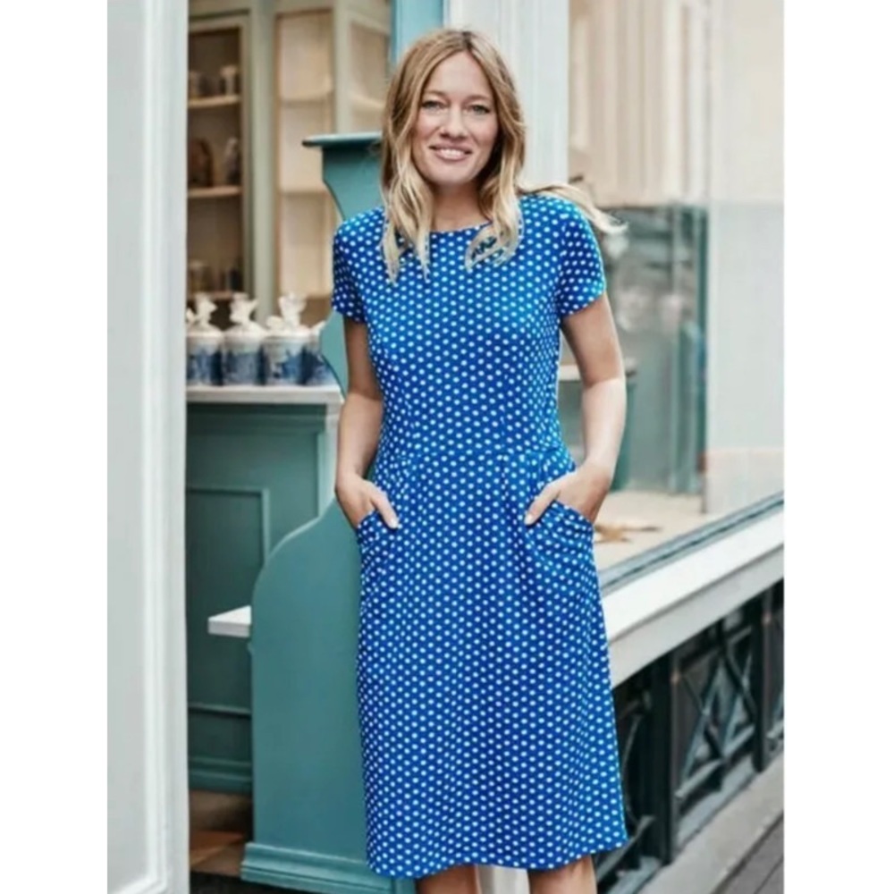 Boden Blue Daisy Phoebe Jersey Dress.